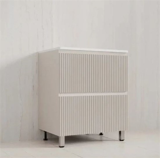 STYLE LINE Тумба напольная "Марокко 70" ЭМАЛЬ СОУЛ/ЛАЙН 2 ящика PLUS крем ЛС-00002497