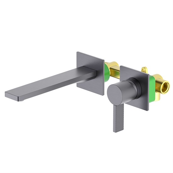 TIMO Смеситель для раковины встроенный Caisa черное золото (9072/18SM) 9072/18SM