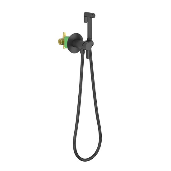 TIMO Смеситель встроенный с гигиеническим душем Caisa черный (9038/03SM) 9038/03SM