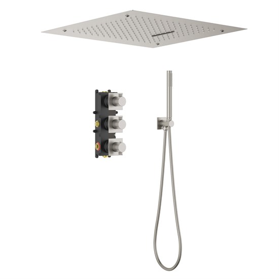 TIMO Душевая система встроенная с термостатом Caisa никель (SX-9029/13SM) SX-9029/13SM