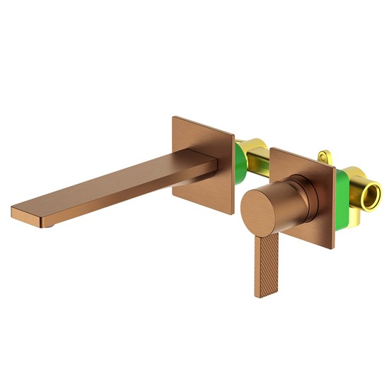 TIMO Смеситель для раковины встроенный Caisa розовое золото (9072/19SM) 9072/19SM