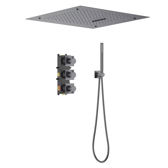 TIMO Душевая система встроенная с термостатом Caisa черное золото (SX-9029/18SM) SX-9029/18SM