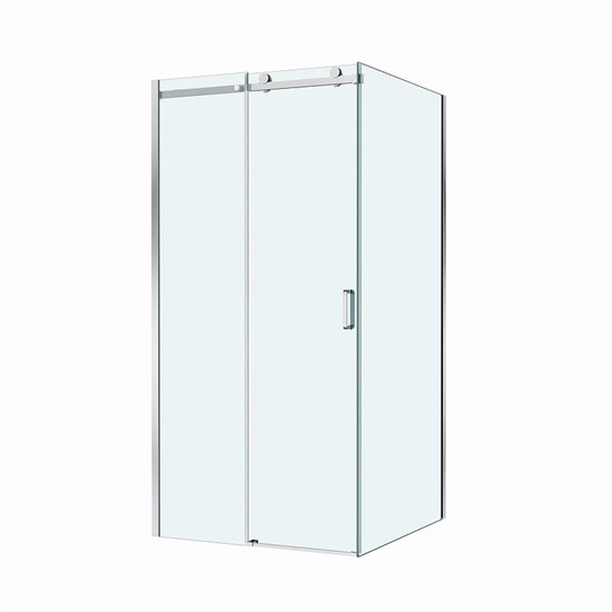 BELBAGNO Soft Close-2 Душевой уголок квадратный размер 100x100 см профиль - хром / стекло - прозрачное, двери раздвижные SOFT_CLOSE-2-A-1-100-C-Cr