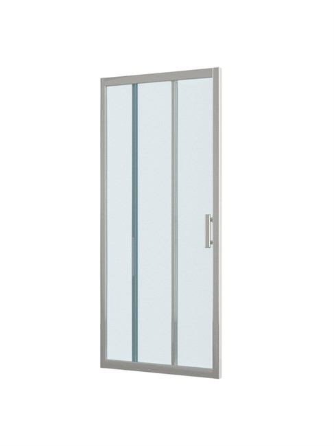 BELBAGNO Uno-195 Душевая дверь в нишу ширина 100 см, двери раздвижные, профиль - сатин / стекло - прозрачное UNO-195-BF-3-100-C-IN
