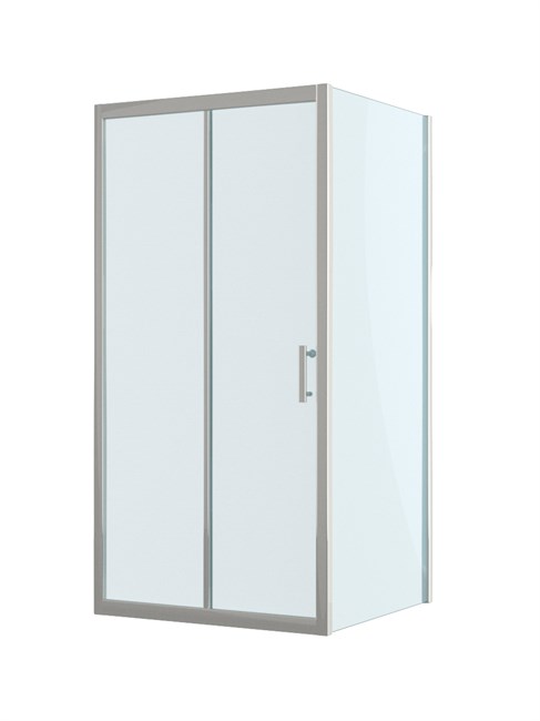 BELBAGNO Uno-195 Душевой уголок прямоугольный размер 100x90 см, двери раздвижные, профиль - хром / стекло - матовое UNO-195-AH-1-100/90-P-Cr