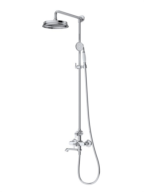 CEZARES LIBERTY-F-CVD-01 Душевая стойка со смесителем и изливом, хром LIBERTY-F-CVD-01