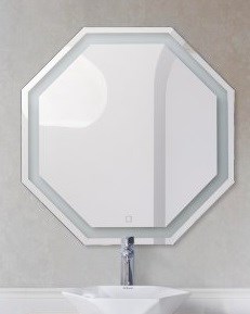 BELBAGNO Зеркало со встроенным светильником и сенсорным выключателем, 12W, 220-240V, 800x30x800 - фото 55424