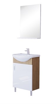 GROSSMAN Комплект мебели "ЭКО-52" 3 в 1 (тумба 50 см, раковина 52 см, зеркало 50 см), цвет комбинированный - фото 70691