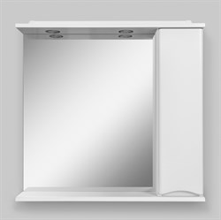 AM.PM Like, зеркало, частично-зеркальный шкаф, 80 см, с подсветкой, левый, белый, глянец, шт - фото 81890