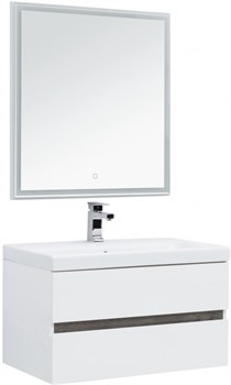 AQUANET Беркли 80 Комплект мебели для ванной комнаты (зеркало белое) - фото 82819