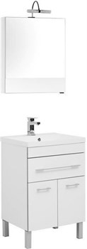 AQUANET Верона NEW 58 Комплект мебели для ванной комнаты (напольный 1 ящик 2 дверцы) - фото 83308