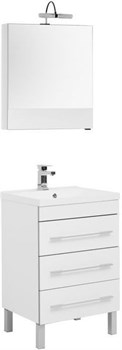 AQUANET Верона NEW 58 Комплект мебели для ванной комнаты (напольный 3 ящика) - фото 83320