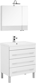 AQUANET Верона NEW 75 Комплект мебели для ванной комнаты (напольный 3 ящика) - фото 83357