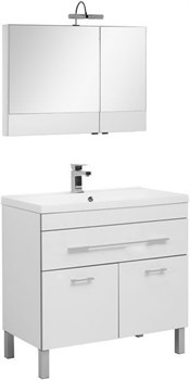 AQUANET Верона NEW 90 Комплект мебели для ванной комнаты (напольный 1 ящик 2 дверцы) - фото 83386