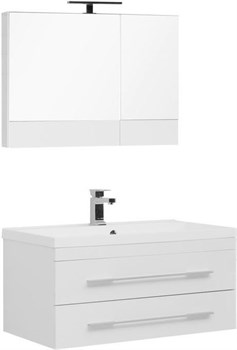 AQUANET Нота NEW 90 Комплект мебели для ванной комнаты (камерино) - фото 85302