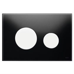 TECEloop. Панель смыва,  стекло черное, клавиши белые - фото 87953