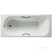 Ванна чугунная Roca Malibu 160х75 с отверстиями для ручек, anti-slip 2310G000R