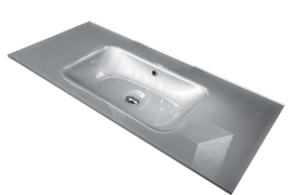 ARMADIART Столешница стекло 100см моноблок СЕРЕБРО ARMADIART-852-100-S