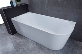 VINCEA Ванна акриловая VBT-402-1500L, 1500*750*580, цвет белый, левая, слив-перелив в комплекте, хром VBT-402-1500L