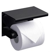 RUSH Edge Держатель туалетной бумаги с полкой , черный