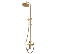 Bronze de Luxe Windsor Комплект одноручковый для ванны и душа резной (20см) излив лейка "Цветок")(10120PF)