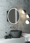 CONTINENT Зеркало-шкаф TORNEO D600 цвет черный со светодиодной подсветкой