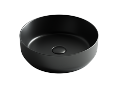 CERAMICA NOVA Умывальник чаша накладная круглая (цвет Чёрный Матовый) Element 390*390*120мм