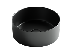 CERAMICA NOVA Умывальник чаша накладная круглая (цвет Чёрный Матовый) Element 358*358*137мм