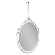 SANCOS Зеркало для ванной комнаты  Dames D650 с подсветкой , ремень из натуральной белой кожи, арт. DA650W