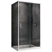 ABBER Душевой уголок  Schwarzer Diamant AG301305-S1005, размер 130x100 см, двери раздвижные, стекло 5 мм