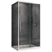 ABBER Душевой уголок  Schwarzer Diamant AG30120H-S80, размер 120x80 см, двери раздвижные, стекло 6 мм