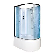 DETO Душевая кабина EM4512LN LED, размер 120x80 см, профиль глянцевый хром, стекло с узором EM4512LNLED