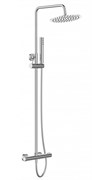 BELBAGNO Uno Душевая стойка со смесителем для верхнего и ручного душа, хром UNO-DOCM-CRM. Диаметр верхнего душа 25 см.