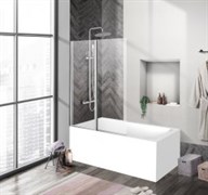 BELBAGNO Uno Шторка на ванну, размер 100 см, двери распашные, стекло 5 мм