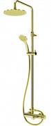 CEZARES Czr Душевая стойка со смесителем для ванны, верхним и ручным душем, верхний душ из нержавеющей стали диаметр 250 мм, цвет золото