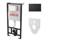 ALCA PLAST Set 4в1 для установки унитаза с панелью смыва черной
