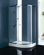 CEZARES Anima Душевой уголок полукруглый-ассиметричная двери раздвижные, профиль - хром / стекло - прозрачное, размер 120х90 см, стекло 6 мм