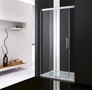 CEZARES Premier-Soft Душевая дверь в нишу раздвижная, профиль - хром / стекло - прозрачное, ширина 130 см, стекло 8 мм