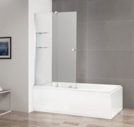 CEZARES Stream Шторка на ванну раздвижная, профиль - хром / стекло - прозрачное, ширина 90 см, стекло 8 мм