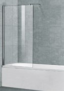CEZARES Liberta Шторка на ванну, профиль - черный  / стекло - прозрачное, ширина 90 см, стекло 8 мм