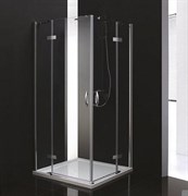 CEZARES Bergamo Душевой уголок квадратный двери распашные, профиль - хром / стекло - прозрачное, размер 100х100 см, стекло 6 мм