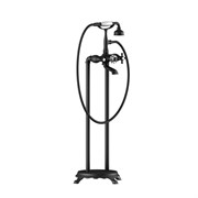 TIMO Nelson Смеситель напольный для ванны и душа (1900/03Y-CR) черный, цвет черный матовый