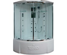 TIMO Lux Душевая кабина четверть круга, размер 120х120 см, профиль - хром / стекло - прозрачное, двери раздвижные
