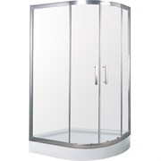 TIMO Tl Душевой уголок прямоугольная-ассиметричная, размер 80х120 см, профиль - хром / стекло - прозрачное, двери раздвижные