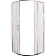 TIMO Altti Душевой уголок четверть круга, размер 80х80 см, профиль - хром / стекло - прозрачное, двери раздвижные