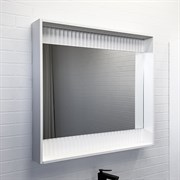 COMFORTY Зеркало-короб Марсель-90 белое матовое с подсветкой