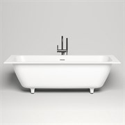 SALINI Orlanda Встраиваемая ванна с прямоугольной чашей, регулируемые ножки, донный клапан "Up&Down" белый, сифон, интегрированный слив-перелив размер 170х75 см, белый