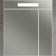 OPADIRIS Фреш Зеркальный шкафчик с подсветкой 70 см, белый