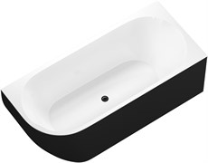 AQUANET Family Ванна акриловая асимметричная пристенная размер 180x80 см, черный