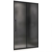 ABBER Schwarzer Diamant Душевая дверь раздвижная ширина 130 см профиль - черный / стекло - матовое 6 мм